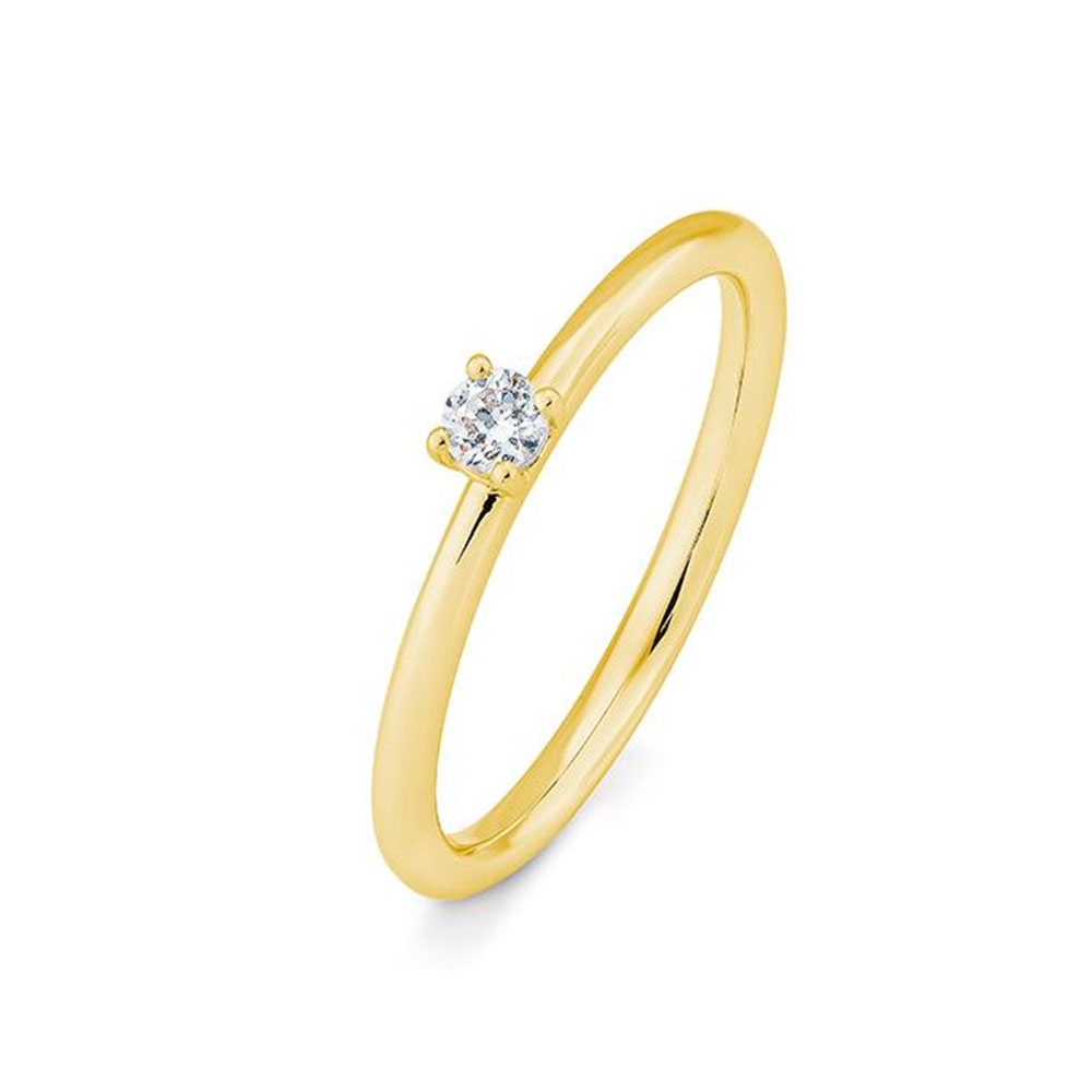 Inel din aur galben cu pietre Diamant