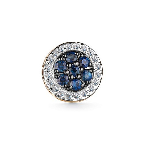 Pandantiv din aur roșu cu pietre Diamant, Safir