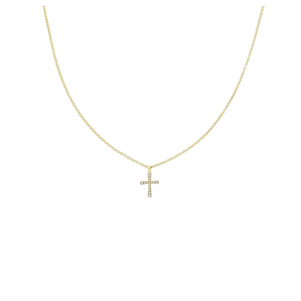 Colier din aur galben cu pietre Diamant