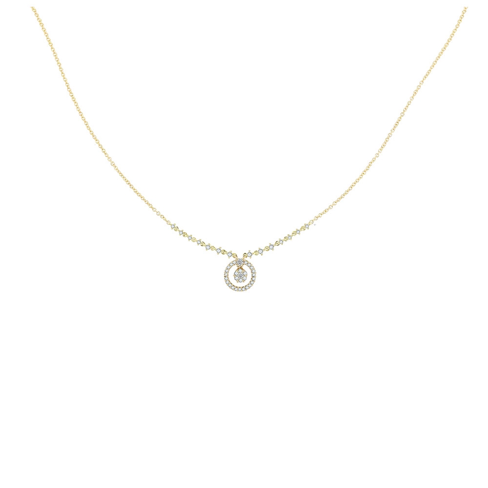 Colier din aur galben cu pietre Diamant