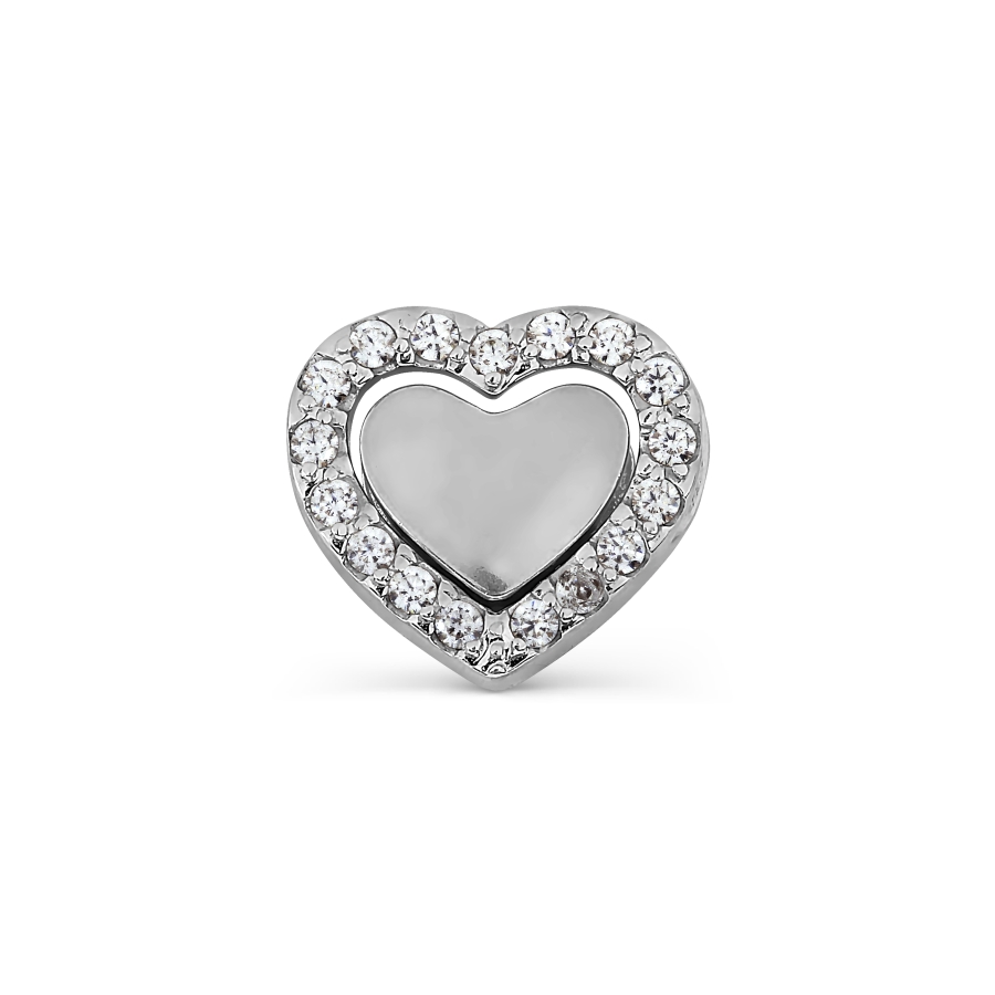 Pandantiv din aur alb cu pietre Cubic Zirconia Incolor