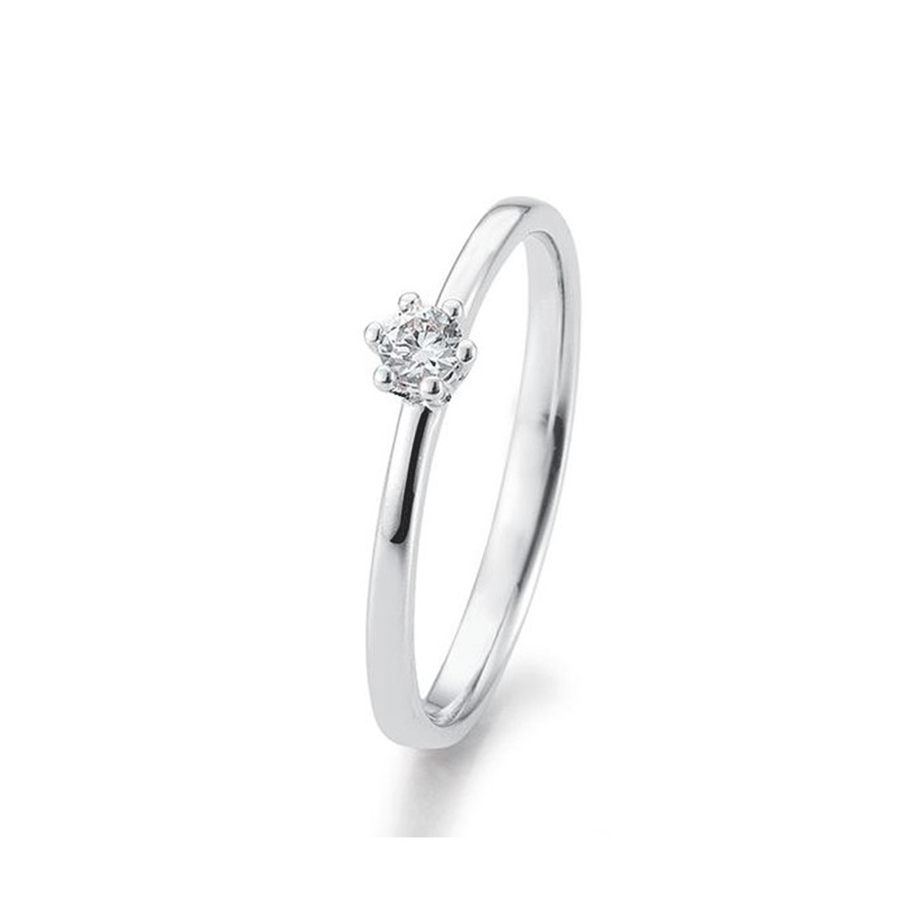 Inel din aur alb cu pietre Diamant