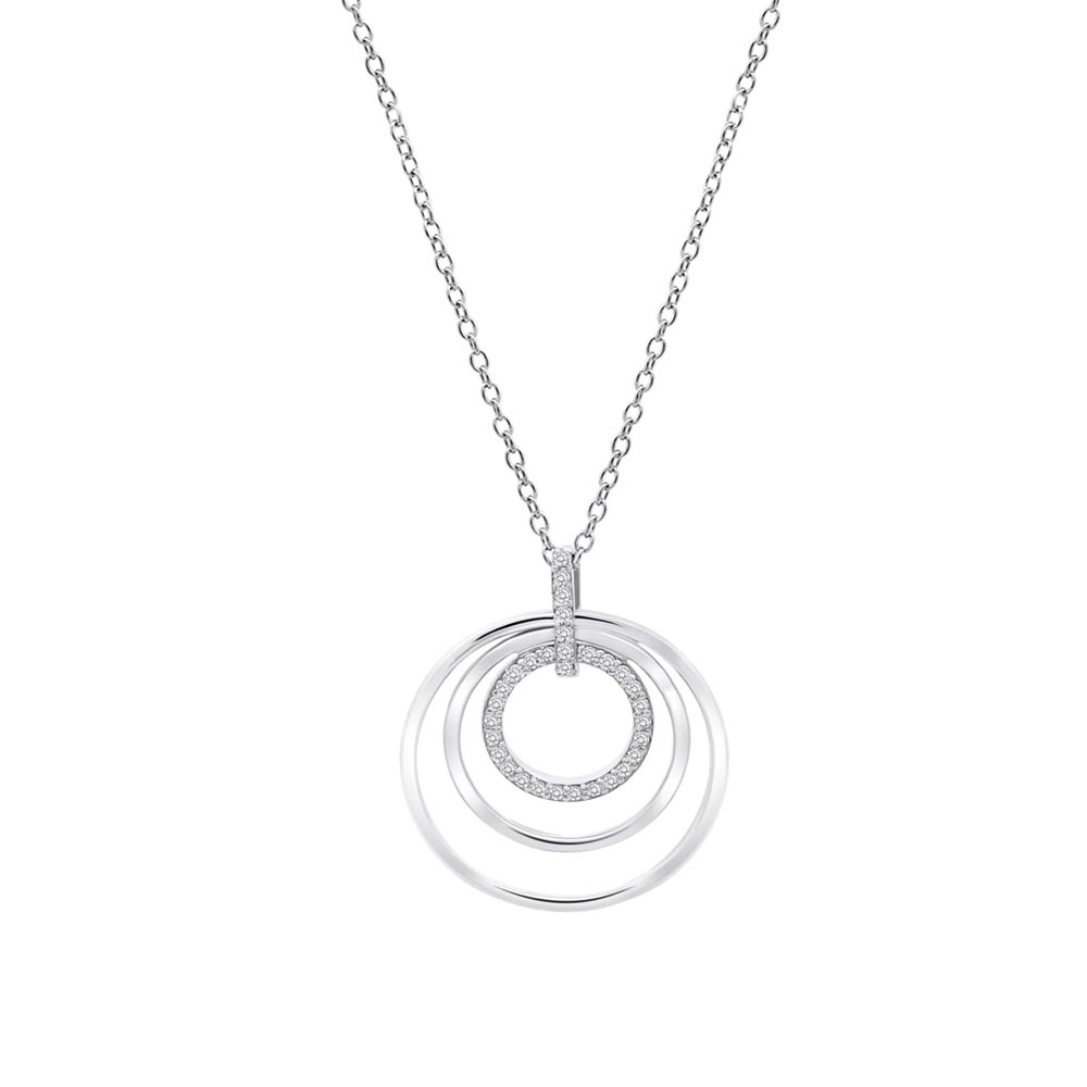 Colier din argint  cu pietre Cubic Zirconia Incolor