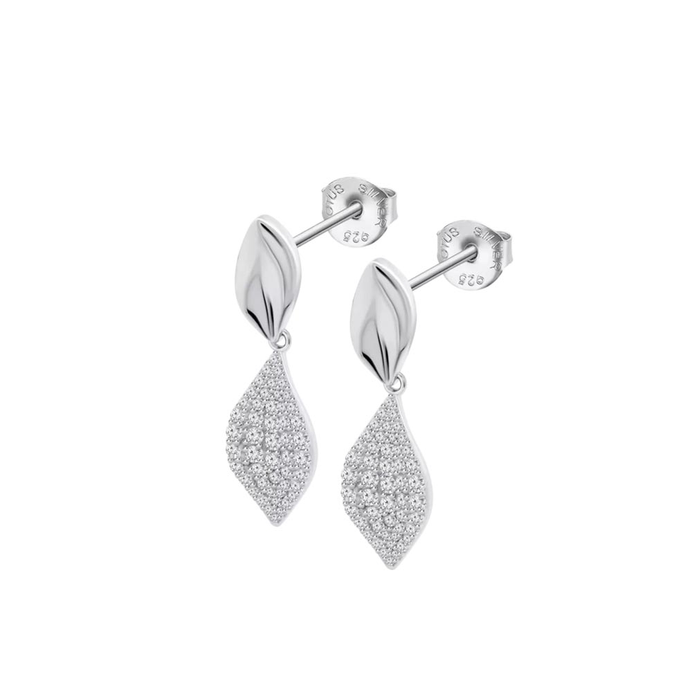 Cercei din argint  cu pietre Cubic Zirconia Incolor