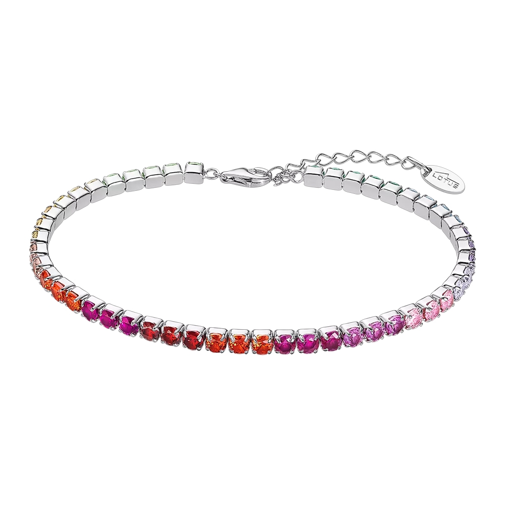 Brățară din argint  cu pietre Cubic Zirconia Multicoloră
