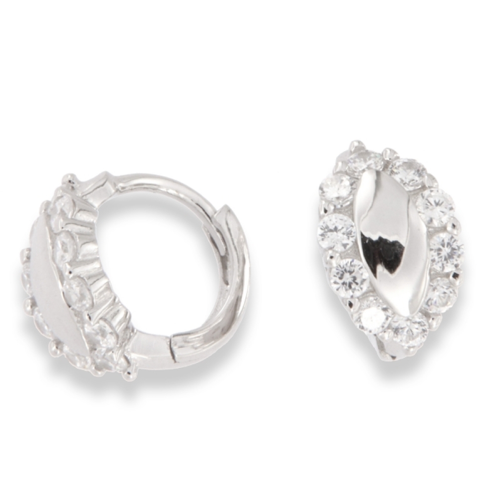 Cercei din argint  cu pietre Cubic Zirconia Incolor
