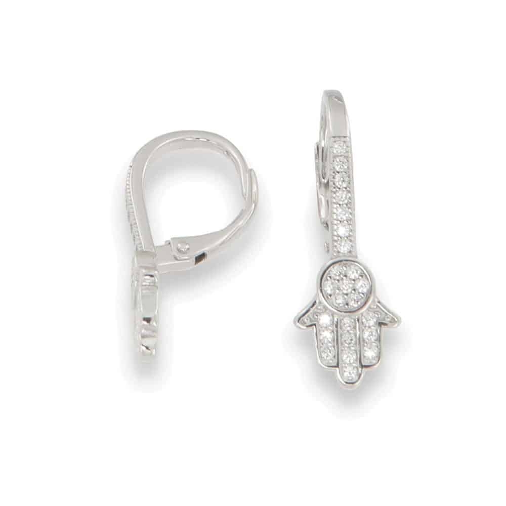 Cercei din argint  cu pietre Cubic Zirconia Incolor