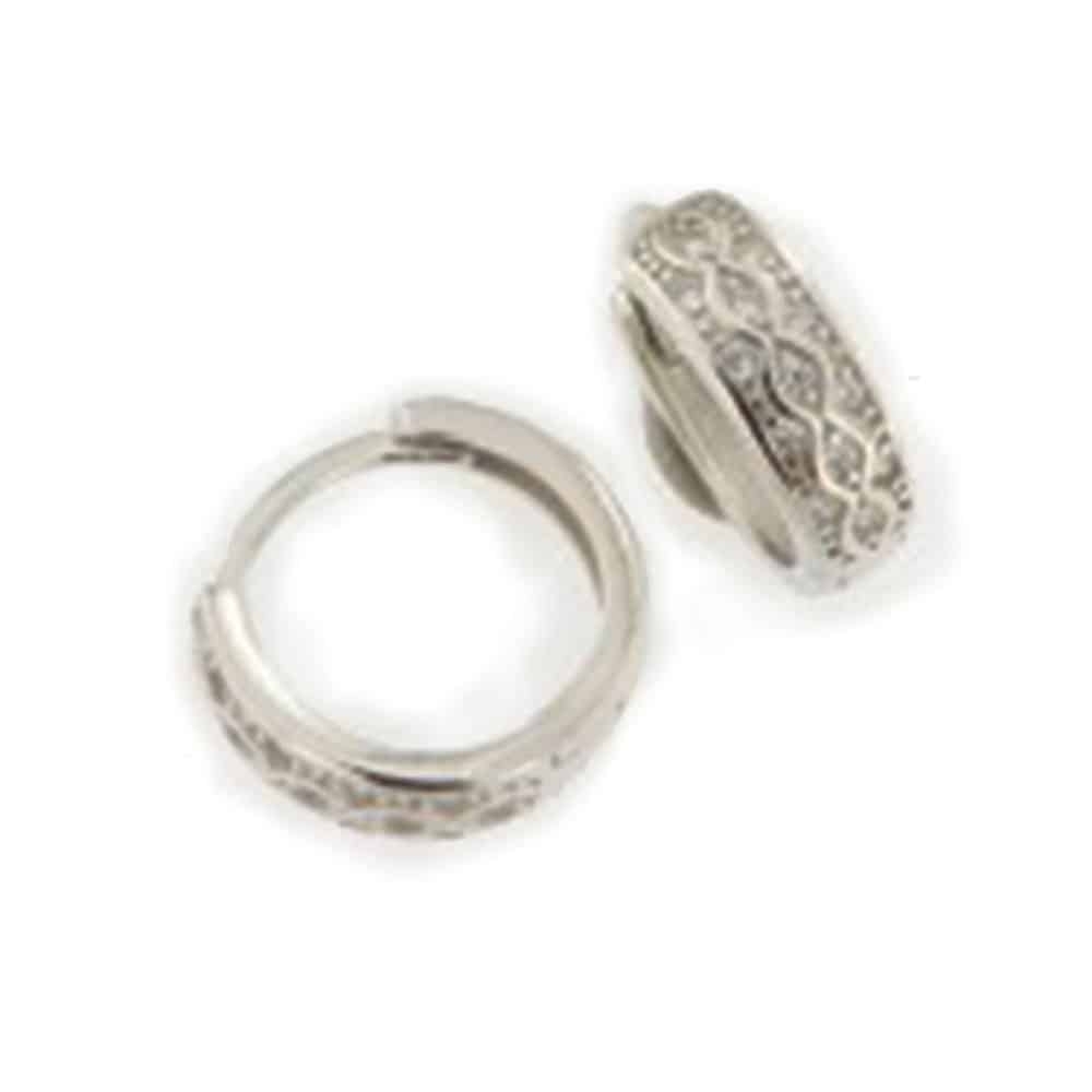 Cercei Pusete din argint  cu pietre Cubic Zirconia Incolor