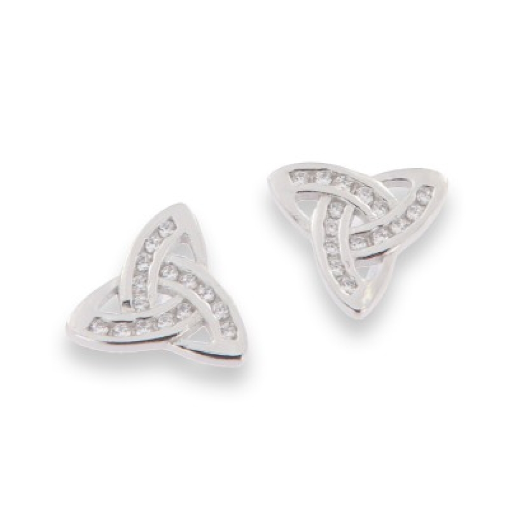 Cercei Pusete din argint  cu pietre Cubic Zirconia Incolor