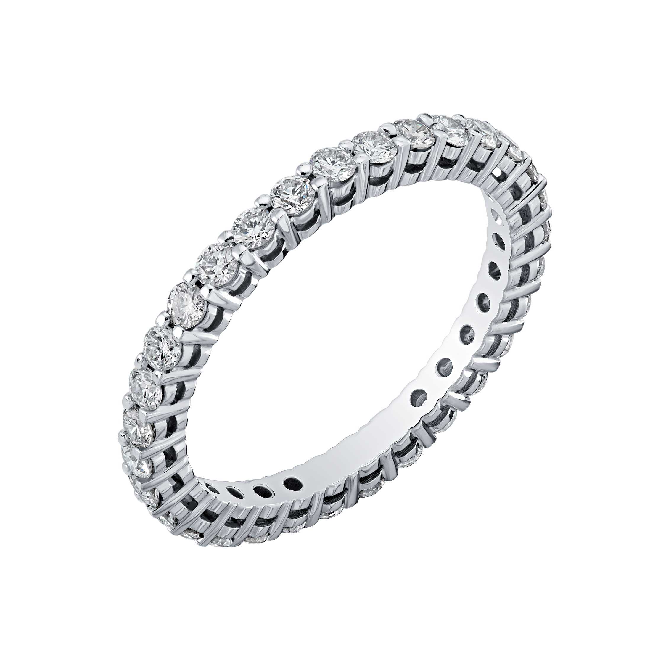 Inel din aur alb cu pietre Diamant
