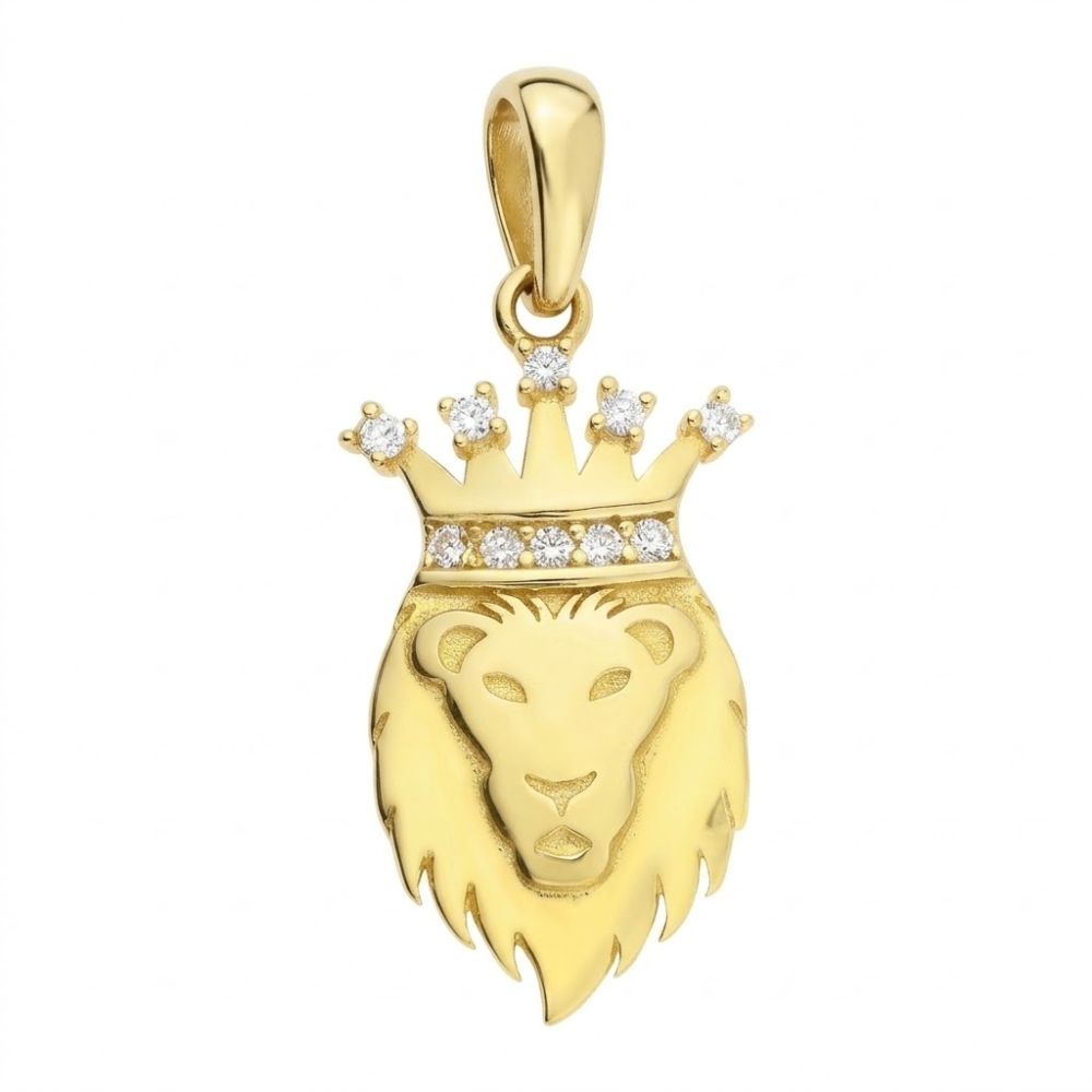 Pandantiv din aur galben cu Cubic Zirconia Incolor