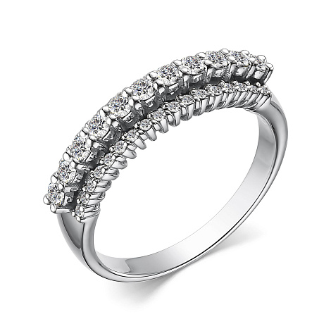 Inel din aur alb cu pietre Diamant