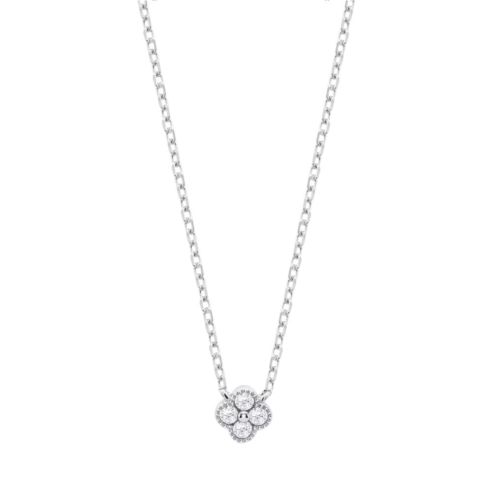 Colier din argint  cu pietre Cubic Zirconia Incolor