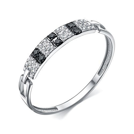 Inel din aur alb cu pietre Diamant, Diamant negru