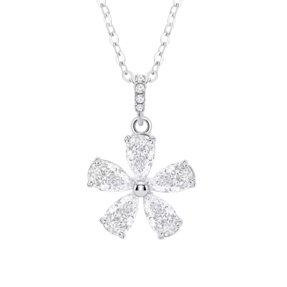 Colier din argint  cu pietre Cubic Zirconia Incolor