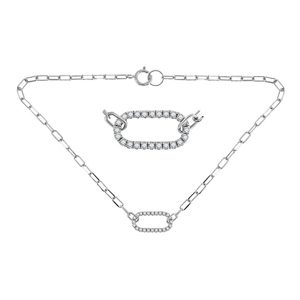 Brățară din aur alb cu pietre Diamant