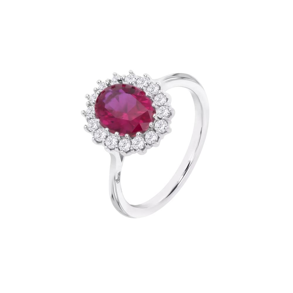 Inel din argint  cu pietre Cubic Zirconia Incolor,