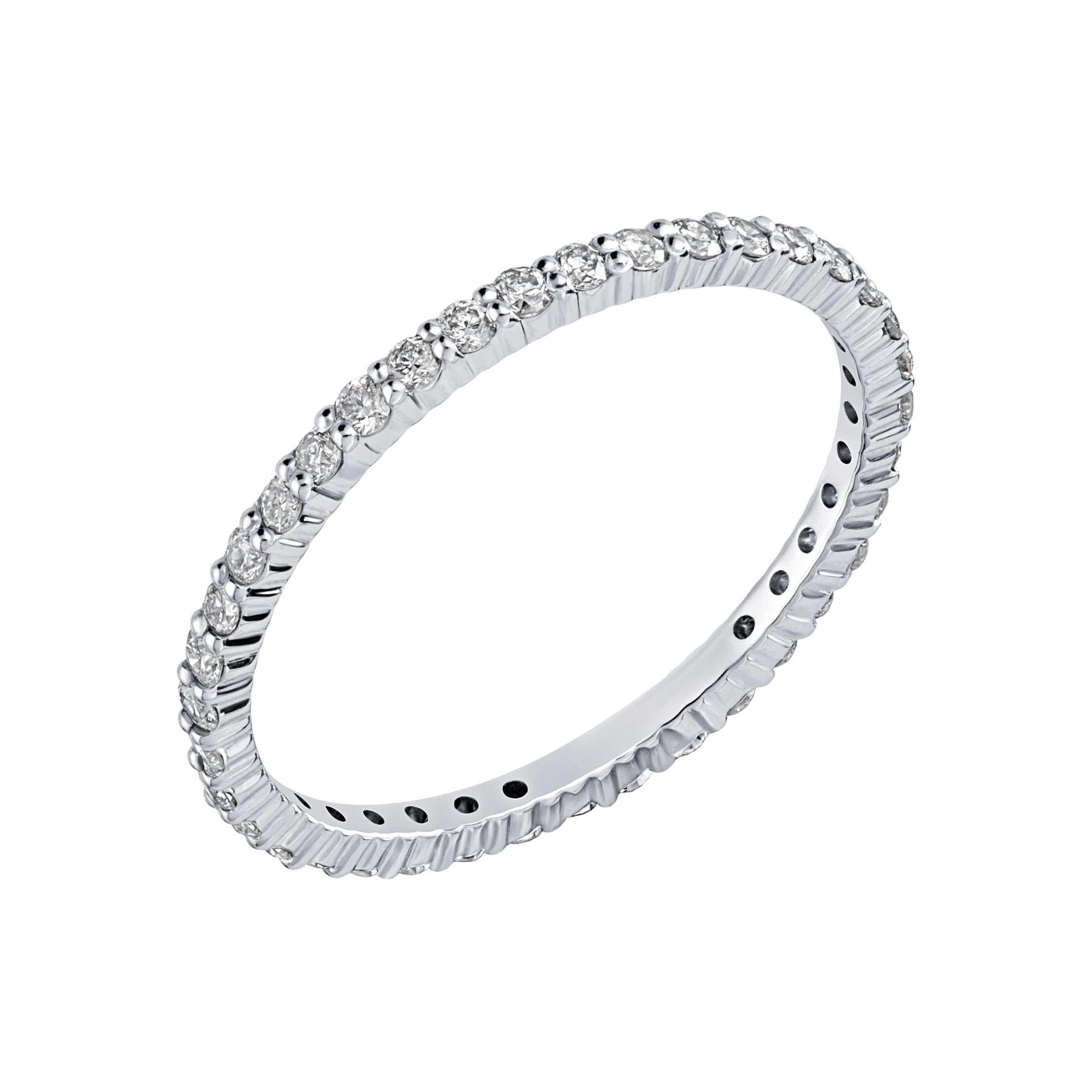 Inel din aur alb cu pietre Diamant