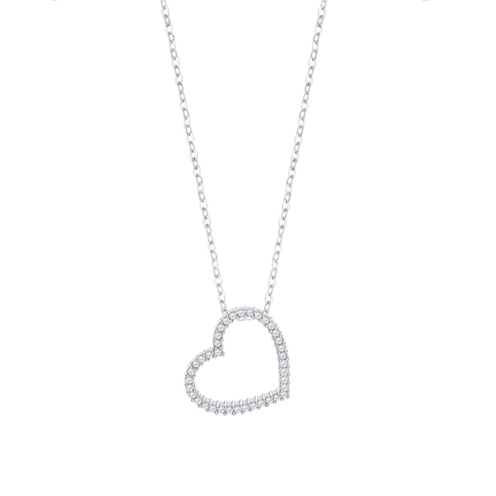 Colier din argint  cu pietre Cubic Zirconia Incolor