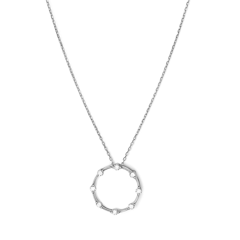 Colier din aur alb cu pietre Diamant