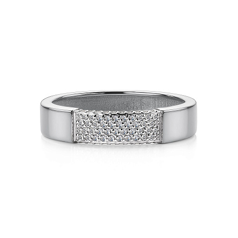 Inel din aur alb cu pietre Diamant