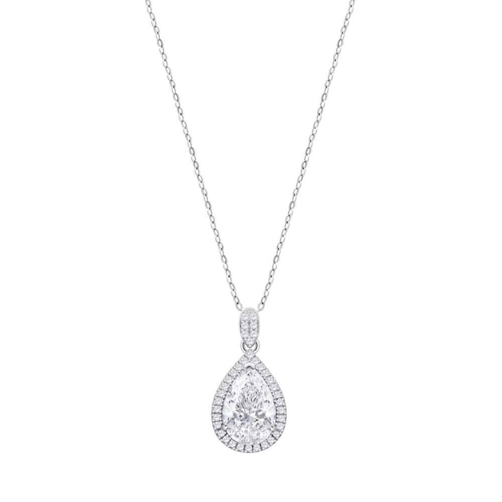 Colier din argint  cu pietre Cubic Zirconia Incolor