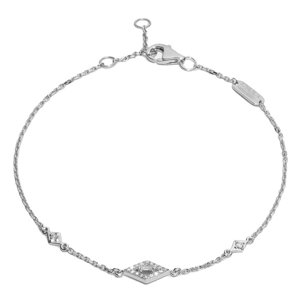 Brățară din aur alb cu pietre Diamant
