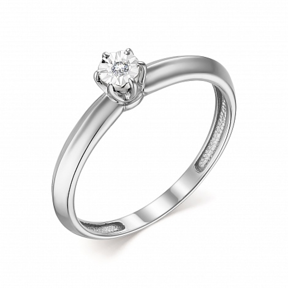 Inel din aur alb cu pietre Diamant