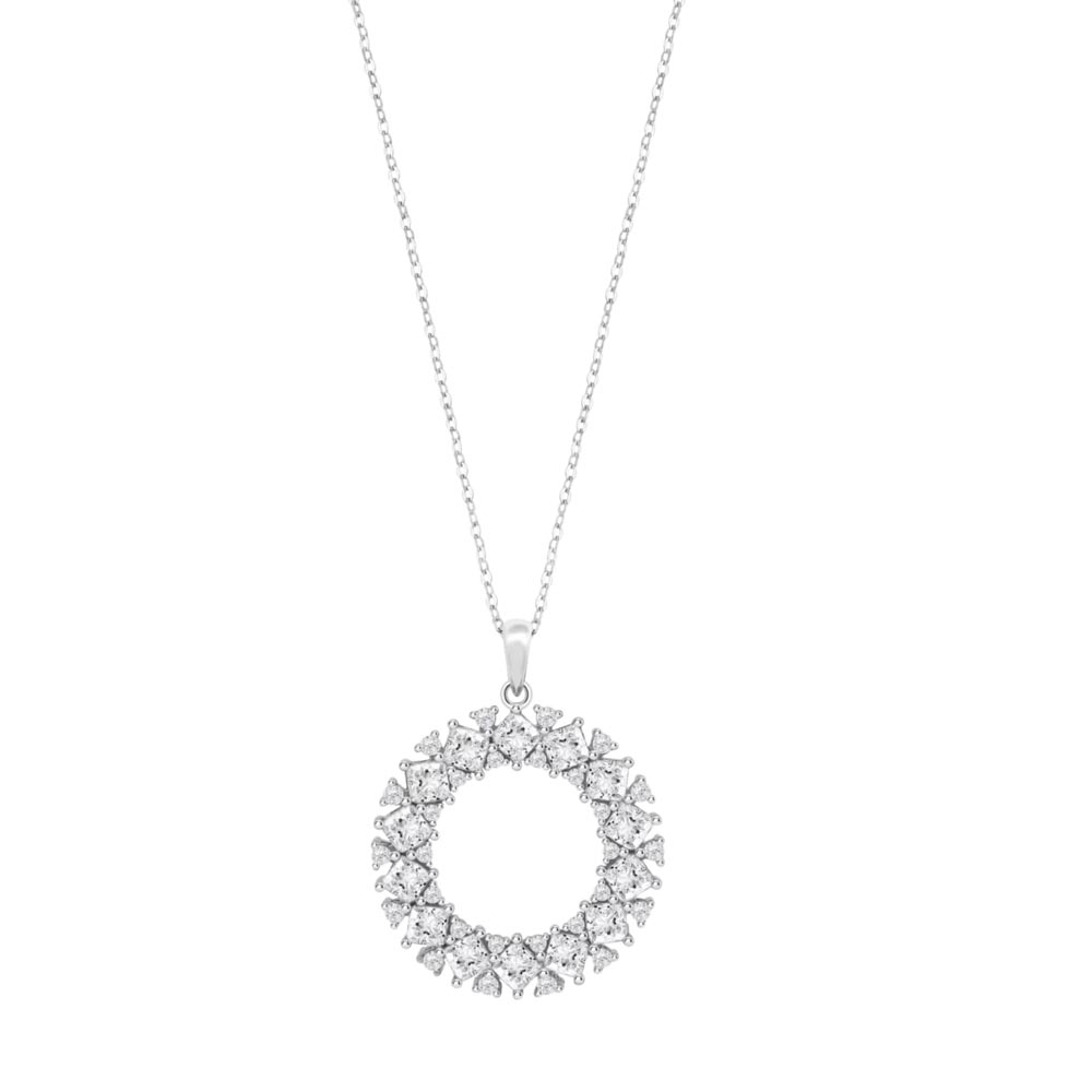 Colier din argint  cu pietre Cubic Zirconia Incolor