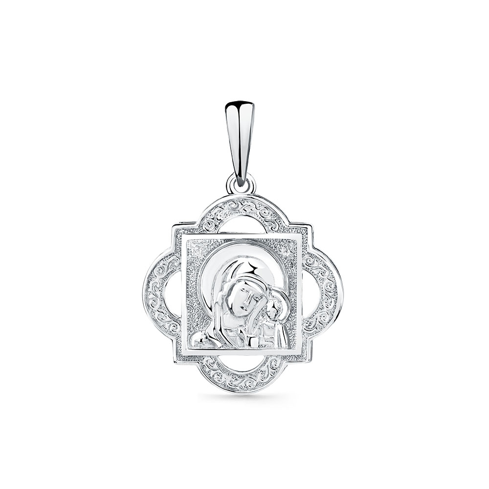 Iconiță din aur alb fără pietre