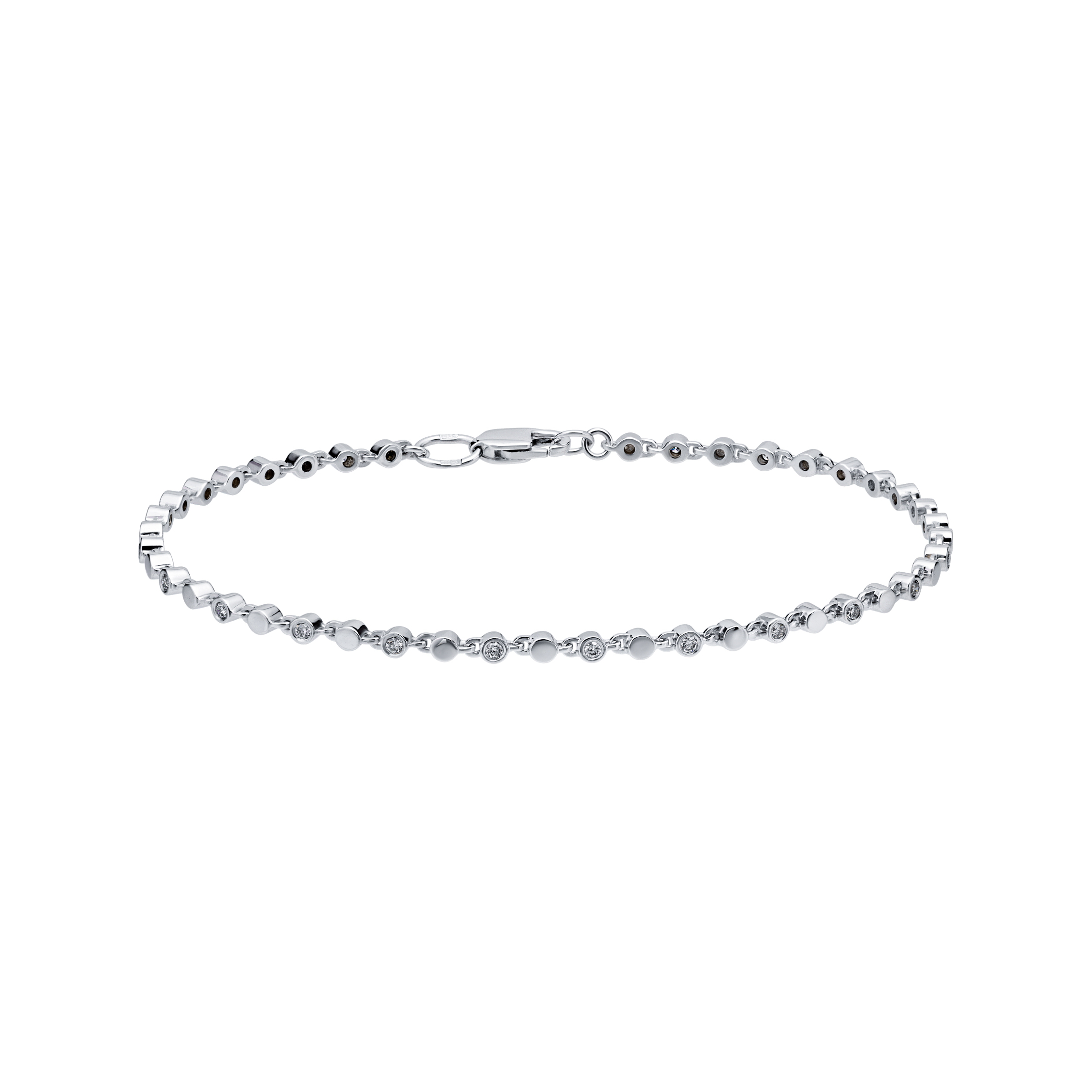 Brățară din aur alb cu pietre Diamant