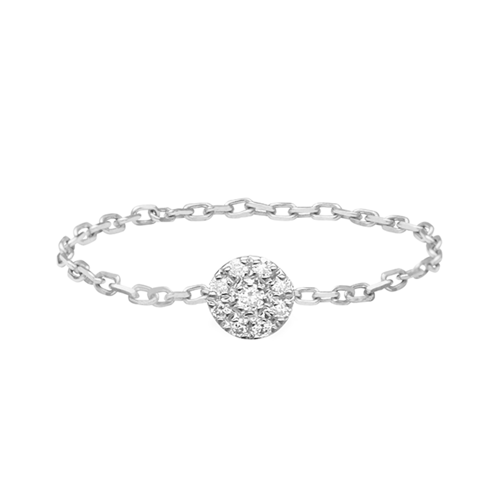 Inel din aur alb cu pietre Diamant
