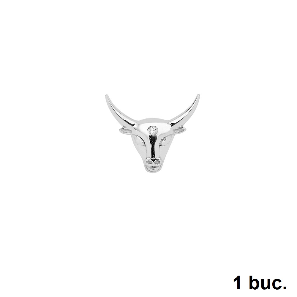 Cercel din aur alb cu pietre Diamant