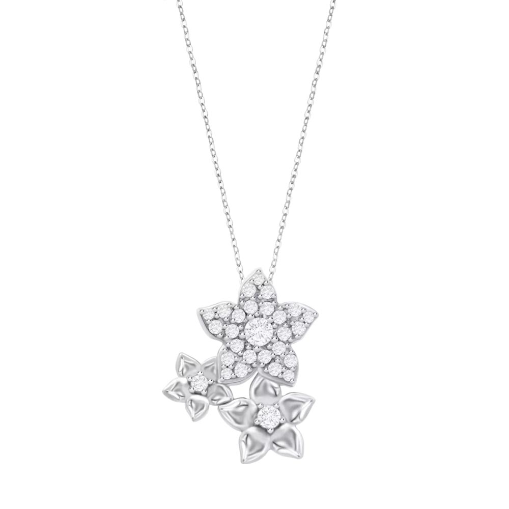 Colier din argint  cu pietre Cubic Zirconia Incolor