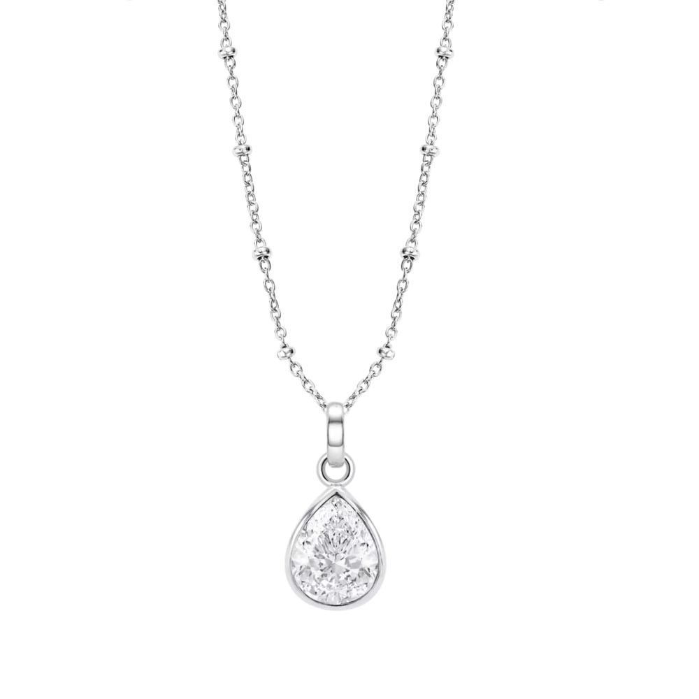 Colier din argint  cu pietre Cubic Zirconia Incolor