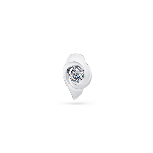 Pandantiv din aur alb cu pietre Cubic Zirconia Incolor