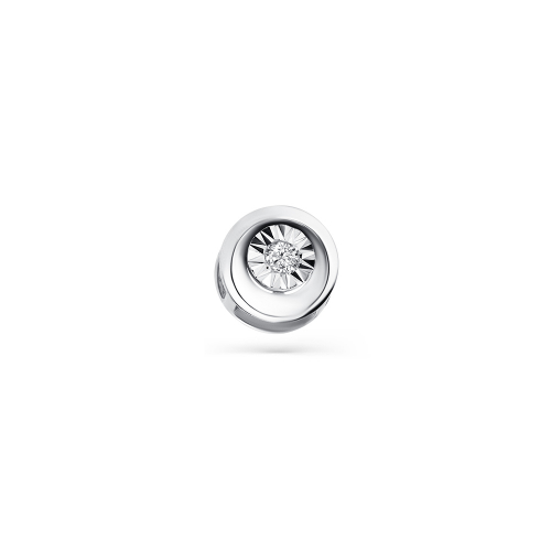 Pandantiv din aur alb cu pietre Cubic zirconia