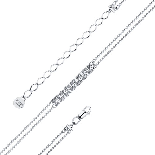 Brățară din aur alb cu pietre Cubic zirconia