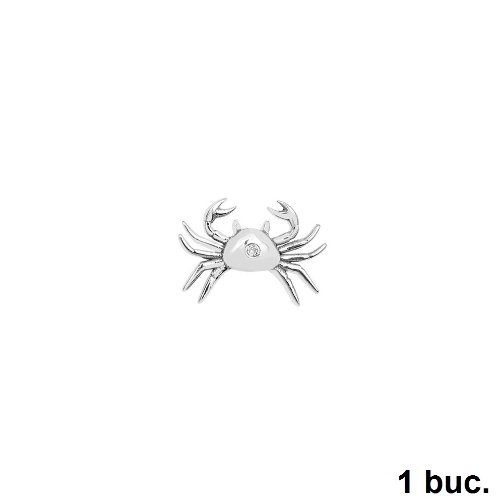 Cercel din aur alb cu pietre Diamant