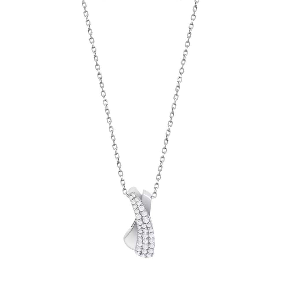 Colier din argint  cu pietre Cubic Zirconia Incolor