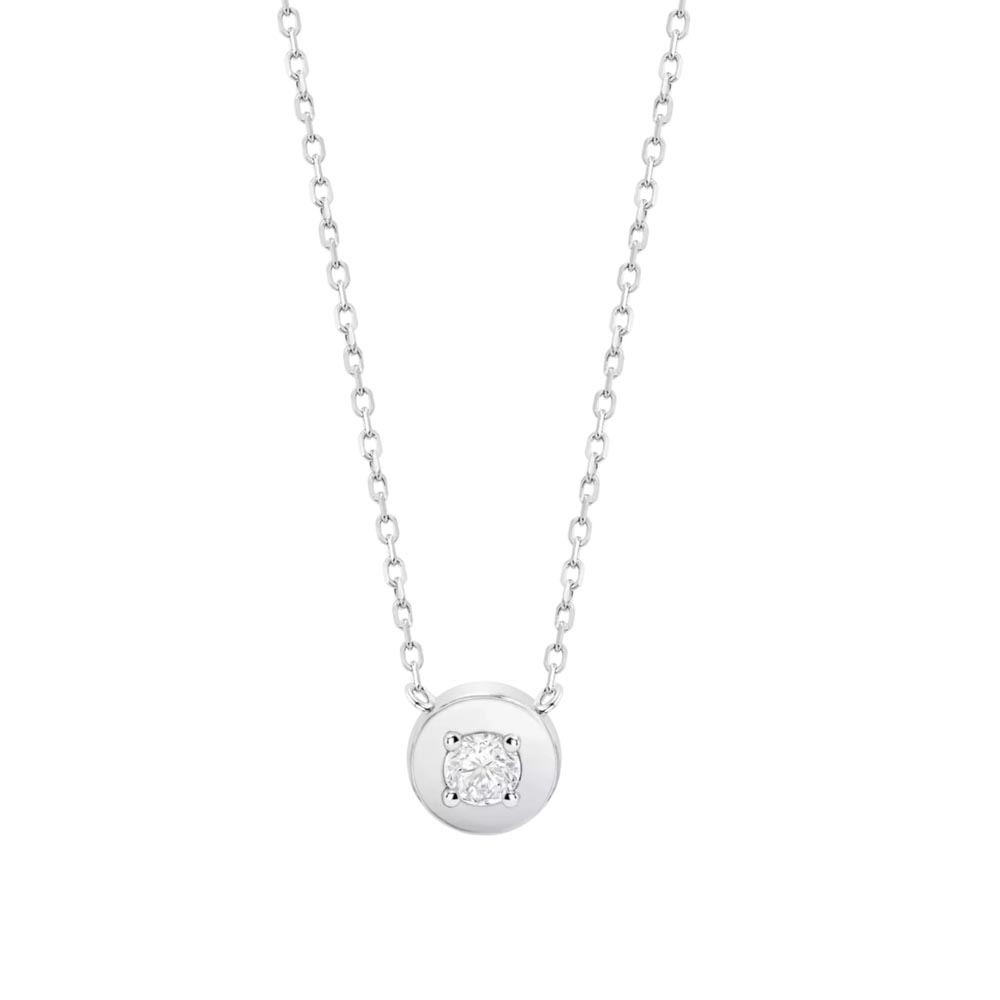 Colier din argint  cu pietre Cubic Zirconia Incolor