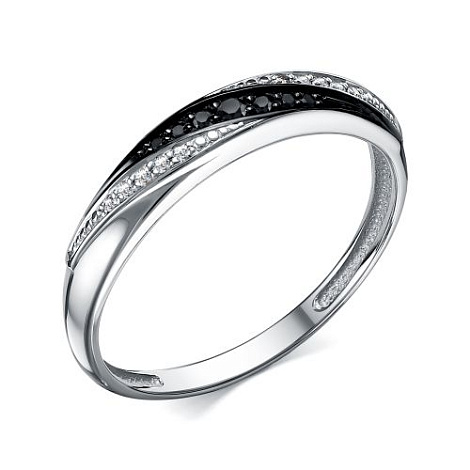 Inel din aur alb cu pietre Diamant, Diamant negru