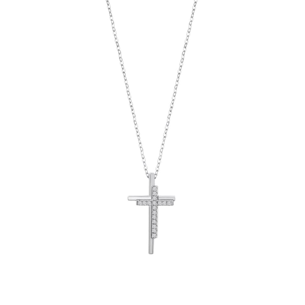 Colier din argint  cu pietre Cubic Zirconia Incolor