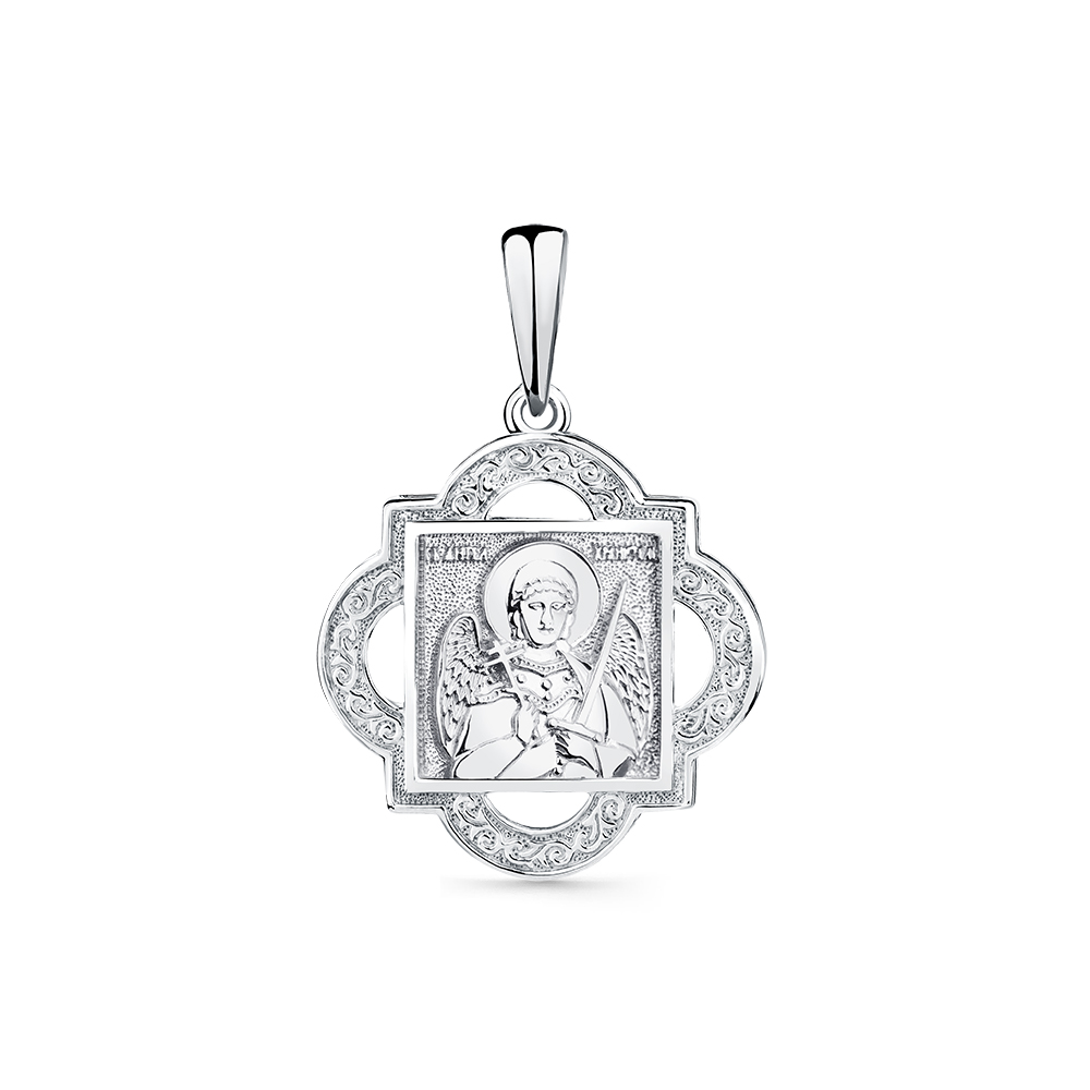 Iconiță din aur alb fără pietre