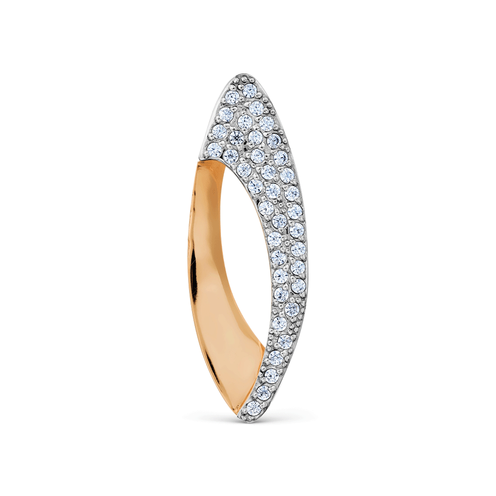 Pandantiv din aur roșu cu pietre Cubic Zirconia Incolor