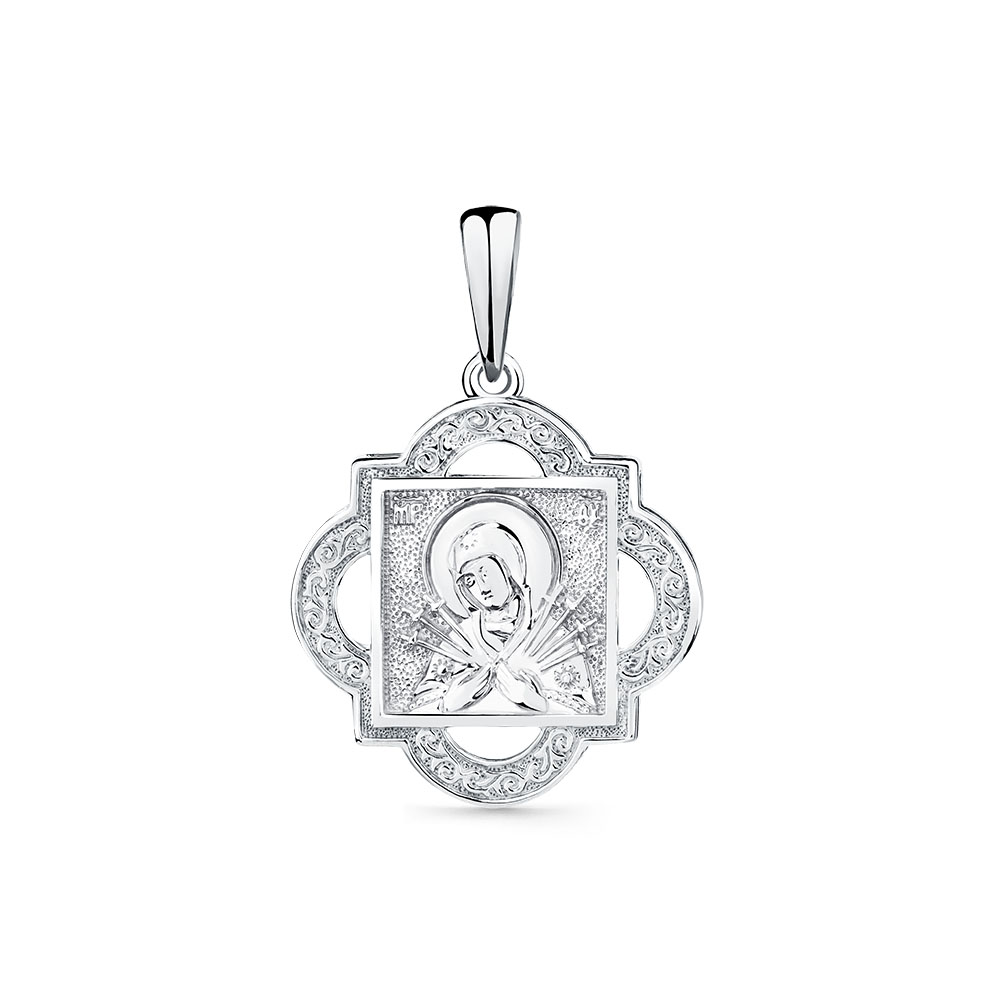 Iconiță din aur alb fără pietre