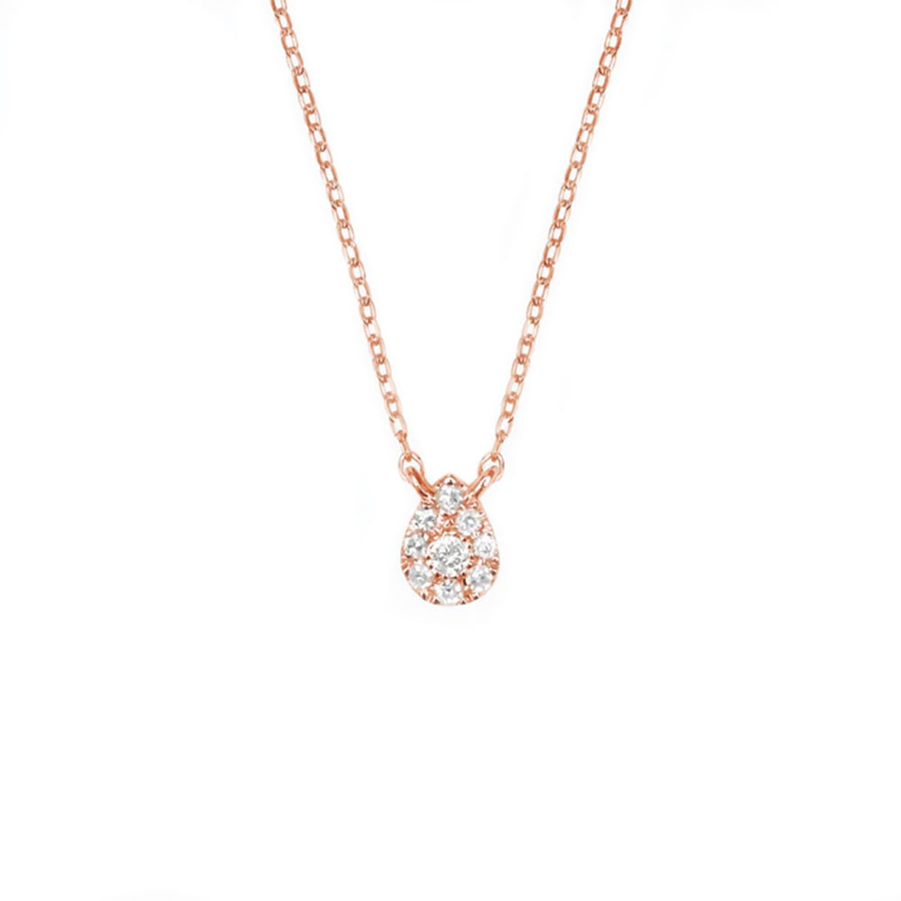 Colier din aur roz cu pietre Diamant