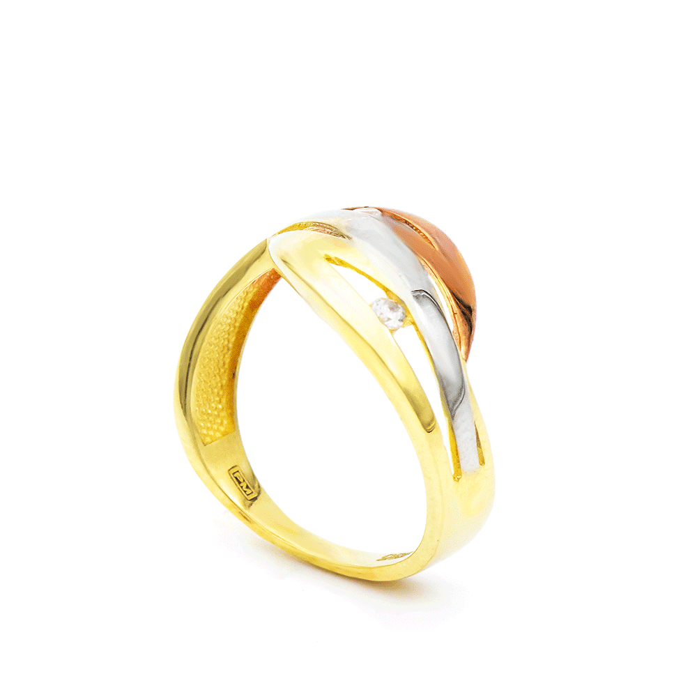 Inel din aur  cu pietre Cubic Zirconia Incolor