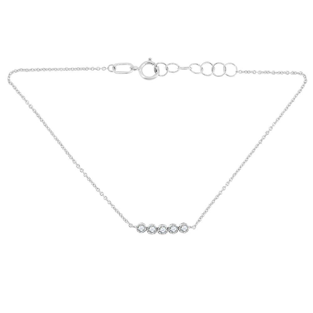Brățară din aur alb cu pietre Diamant