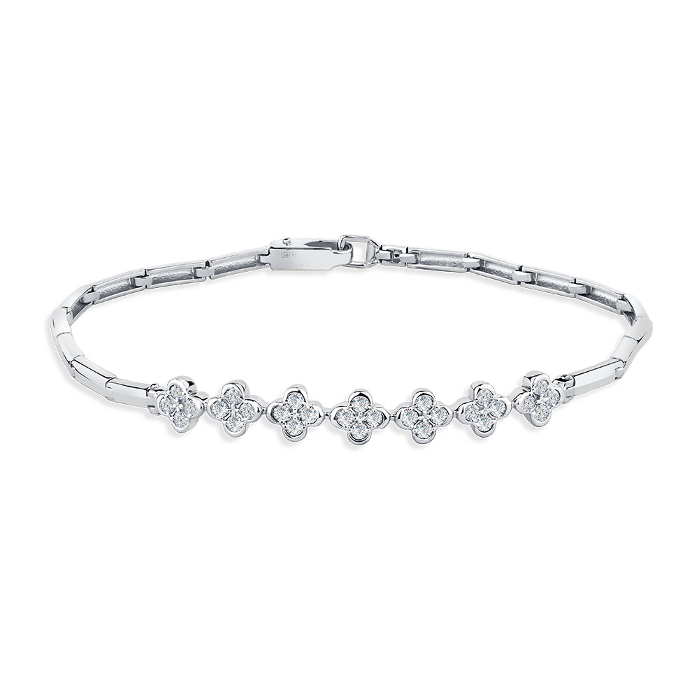 Brățară din aur alb cu pietre Diamant